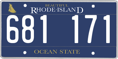 RI license plate 681171