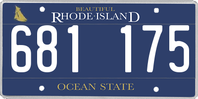 RI license plate 681175