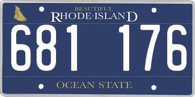 RI license plate 681176