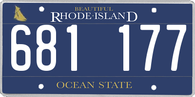 RI license plate 681177