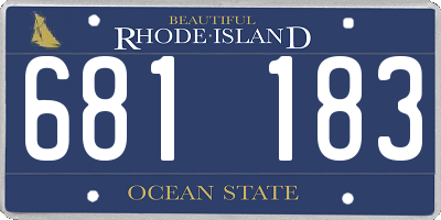 RI license plate 681183