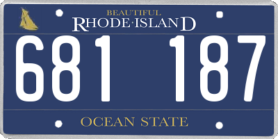 RI license plate 681187