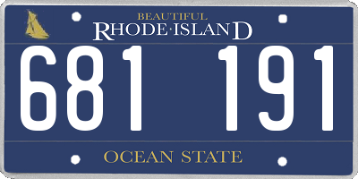 RI license plate 681191