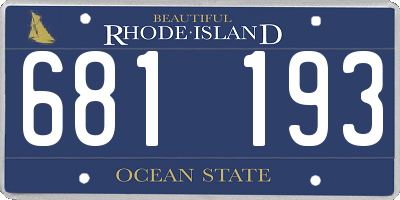 RI license plate 681193