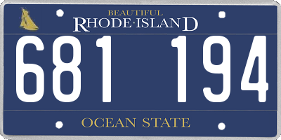 RI license plate 681194
