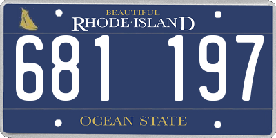 RI license plate 681197