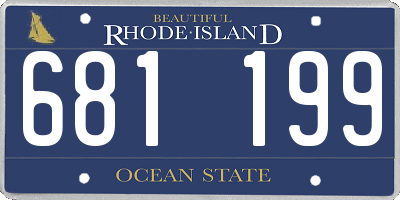 RI license plate 681199