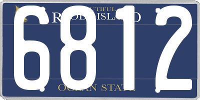RI license plate 6812