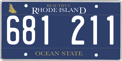 RI license plate 681211