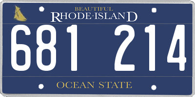 RI license plate 681214