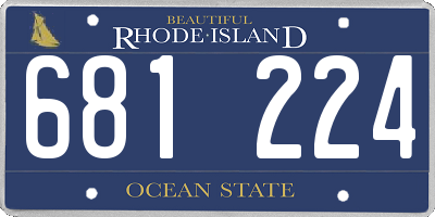 RI license plate 681224