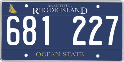 RI license plate 681227