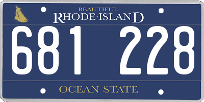 RI license plate 681228