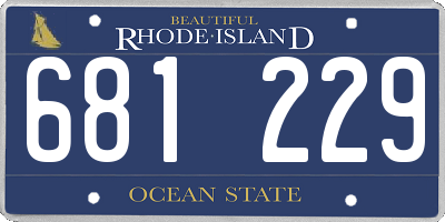 RI license plate 681229