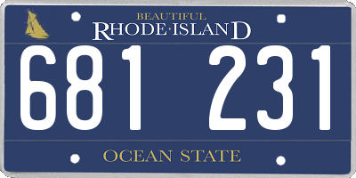 RI license plate 681231