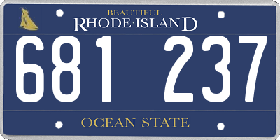 RI license plate 681237