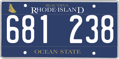 RI license plate 681238