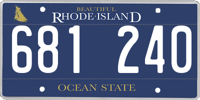 RI license plate 681240