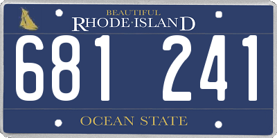 RI license plate 681241