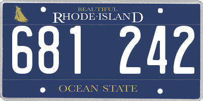 RI license plate 681242