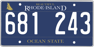 RI license plate 681243