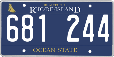 RI license plate 681244