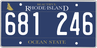 RI license plate 681246