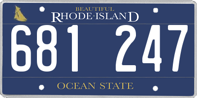 RI license plate 681247