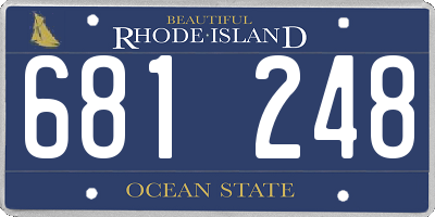 RI license plate 681248