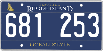 RI license plate 681253