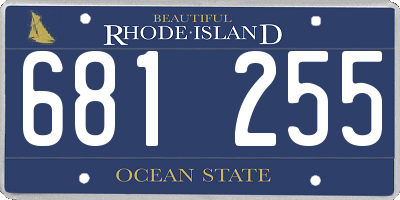 RI license plate 681255