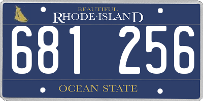 RI license plate 681256