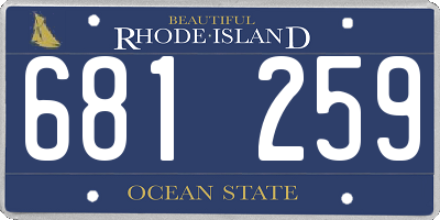 RI license plate 681259