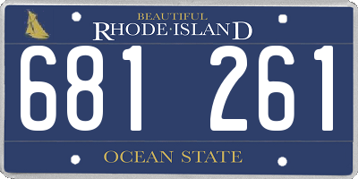 RI license plate 681261