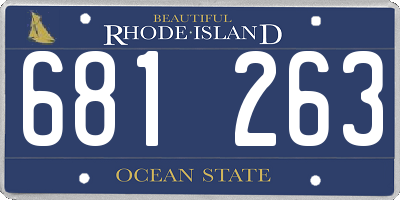 RI license plate 681263