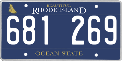 RI license plate 681269
