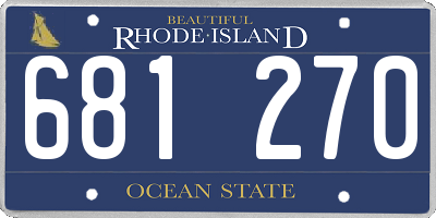 RI license plate 681270