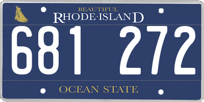 RI license plate 681272