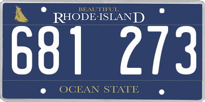 RI license plate 681273