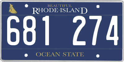 RI license plate 681274