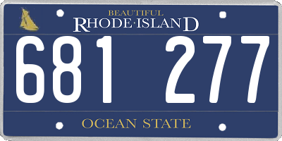 RI license plate 681277
