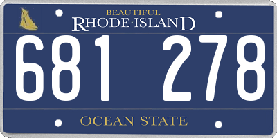RI license plate 681278