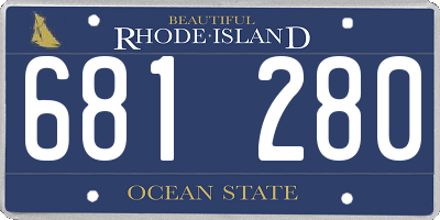 RI license plate 681280