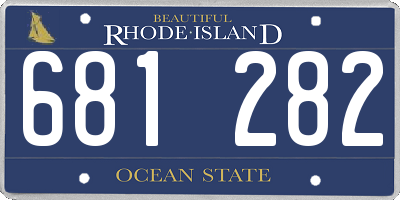 RI license plate 681282