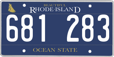RI license plate 681283