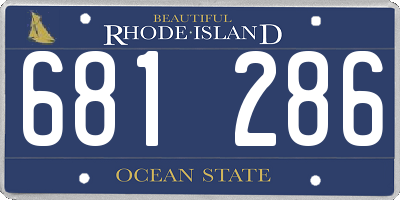 RI license plate 681286