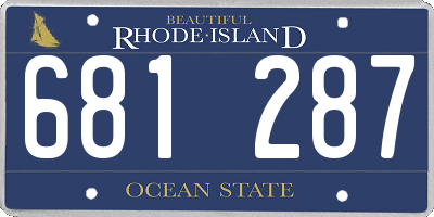 RI license plate 681287