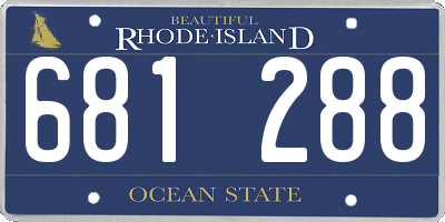 RI license plate 681288