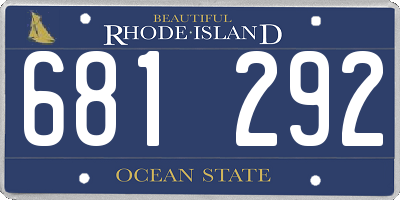 RI license plate 681292