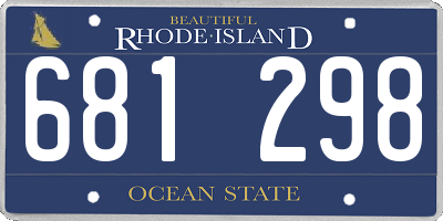 RI license plate 681298